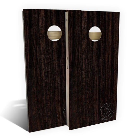 Skip's Garage | Black Ebony Cornhole Board Set | Includes Boards & Bags | Choose Your Size & Accessories