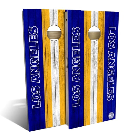 Skip's Garage | Los Angeles Football Cornhole Board Set | Includes Boards & Bags | Choose Your Size & Accessories