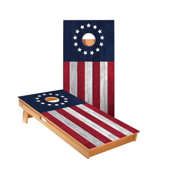 Skip's Garage | Betsy Ross Flag Cornhole Boards with Bags