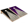 thumbnail image 1 of Skip's Garage | Black and Purple Pyramid Cornhole Boards | Includes (2) Boards, (8) Bags & Optional Accessories, 1 of 7