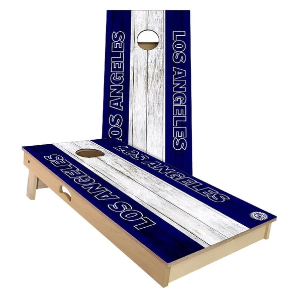 Skip's Garage | LA Football Cornhole Board Set | Includes Boards & Bags | Choose Your Size & Accessories