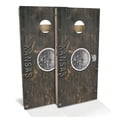 thumbnail image 1 of Skip's Garage | Kansas Flag Rustic Premium 2x4 Cornhole Board Set (24" x 48") | Includes (8) Bags + Various Accessory Options, 1 of 7