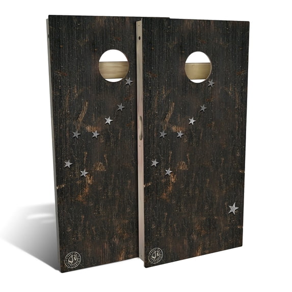 Skip's Garage | Alaska Flag Vintage Cornhole Board Set | Includes Boards & Bags | Choose Your Size & Accessories