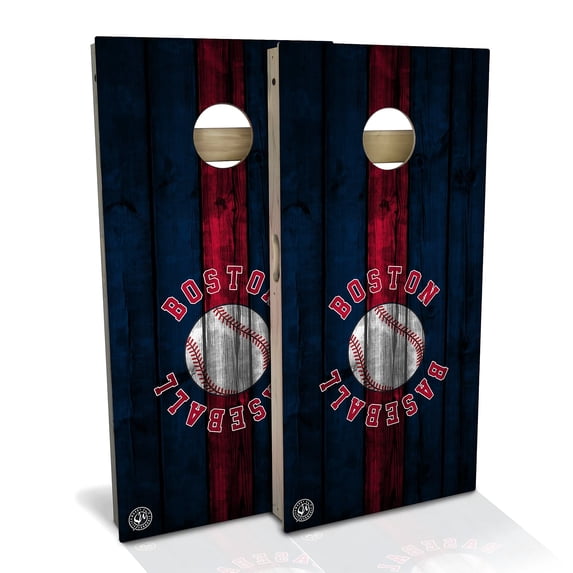 Skip's Garage | Boston Baseball Cornhole Board Set | Includes Boards & Bags | Choose Your Size & Accessories