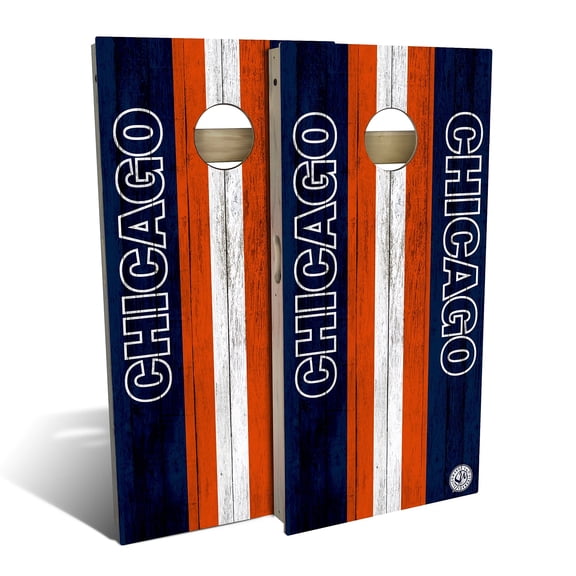 Skip's Garage | Chicago Football Cornhole Board Set | Includes Boards & Bags | Choose Your Size & Accessories