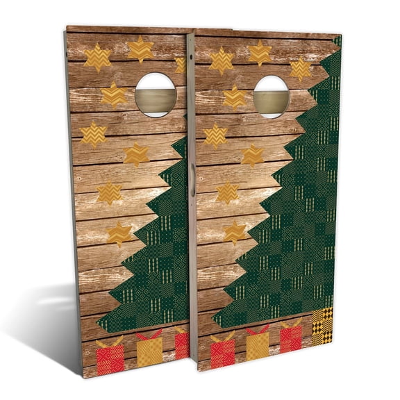 Skip's Garage | Christmas Tree Cornhole Board Set | Includes Boards & Bags | Choose Your Size & Accessories
