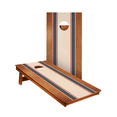 thumbnail image 1 of Skip's Garage | Classic Cream Striped 2x4 Cornhole Boards, 1 of 7