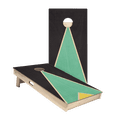 thumbnail image 1 of Skip's Garage | Classic Retro Triangle #1 Cornhole Boards with Bags, 1 of 7