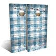 thumbnail image 1 of Skip's Garage | Blue Checkered Cornhole Board Set | Includes (2) Boards, (8) Bags & Optional Accessories, 1 of 7
