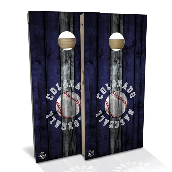 Skip's Garage | Colorado Baseball Cornhole Board Set | Includes (2) Boards, (8) Bags & Optional Accessories
