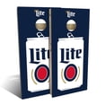 thumbnail image 1 of Skip's Garage | Miller Lite Vintage Can Premium 2x4 Cornhole Board Set (24" x 48") | Includes (8) Bags + Various Accessory Options, 1 of 7
