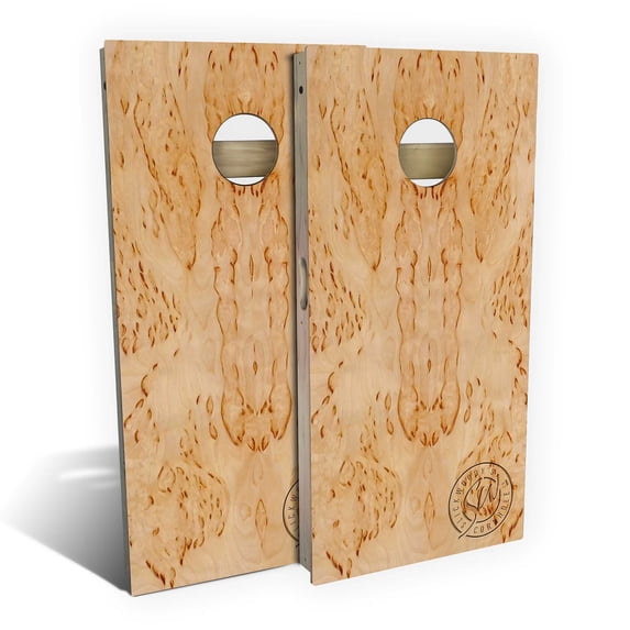 Skip's Garage | Masur Birch Cornhole Board Set | Includes Boards & Bags | Choose Your Size & Accessories