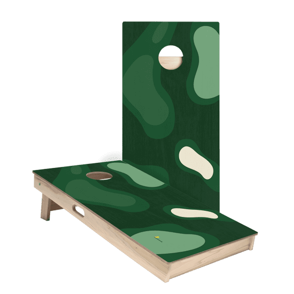 Skip's Garage | Green Golf Course Cornhole Boards