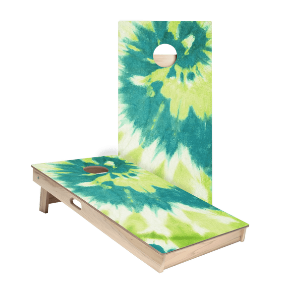 Skip's Garage | Green Tie-Dye Cornhole Boards with Bags