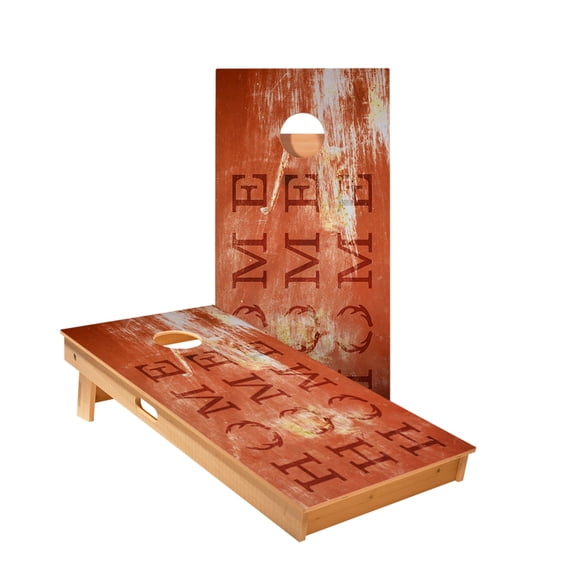 Skip's Garage | Home Antlers Rusty Sign Cornhole Boards with Bags