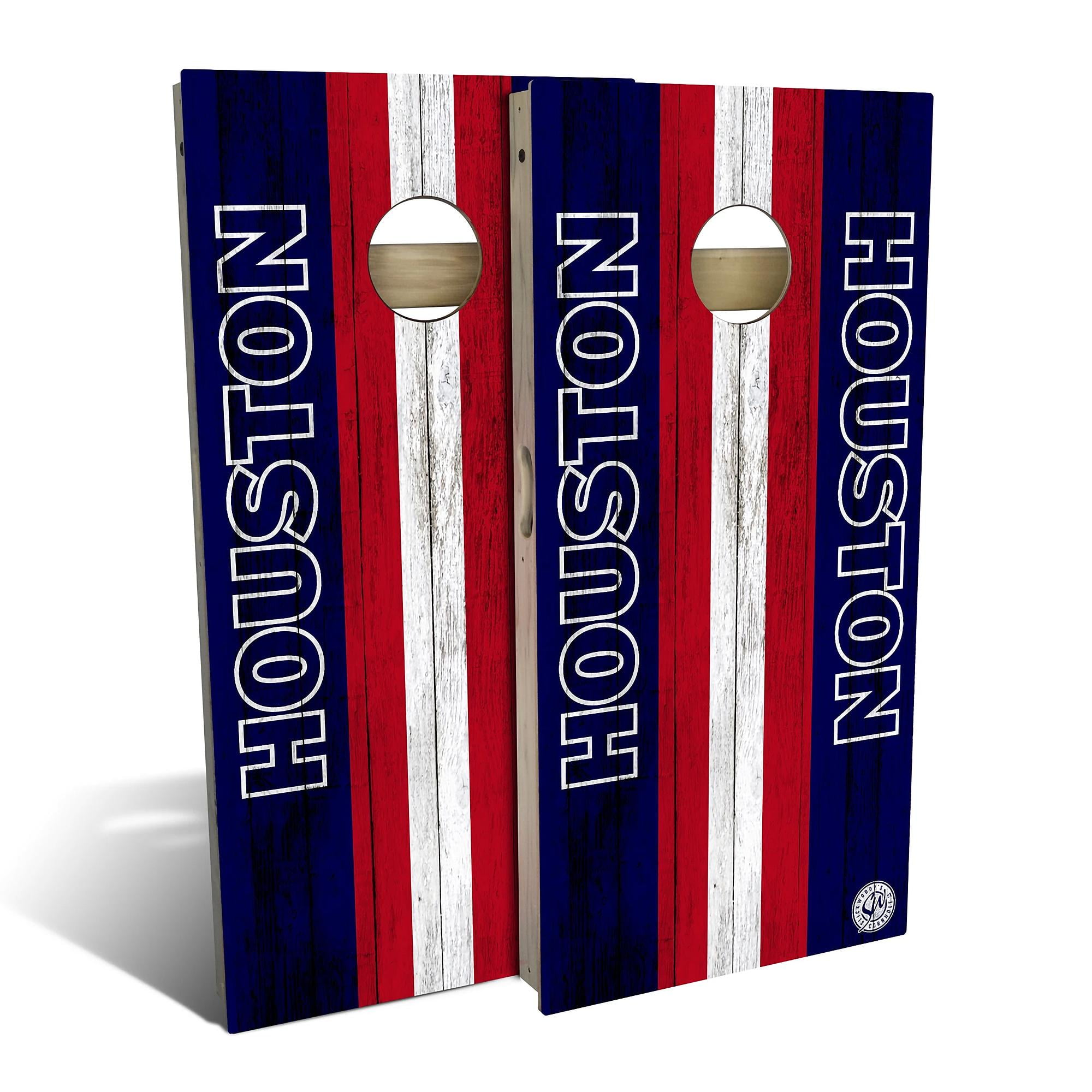 Skip's Garage Houston Football Solid Wood Cornhole Board Set - Walmart.com