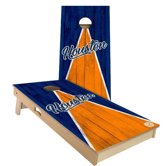 Skip's Garage | Houston Triangle Baseball Cornhole Board Set | Includes Boards & Bags | Choose Your Size & Accessories