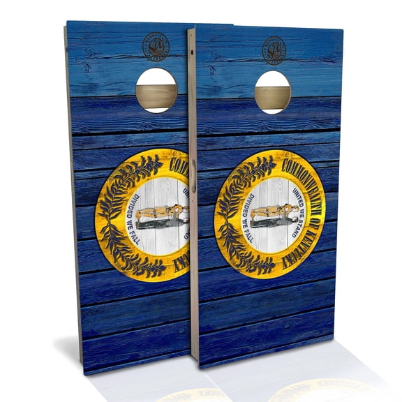 Skip's Garage | Kentucky Flag Backyard 2x4 Cornhole Board Set (24" x 48") | Includes (8) Bags + Various Accessory Options