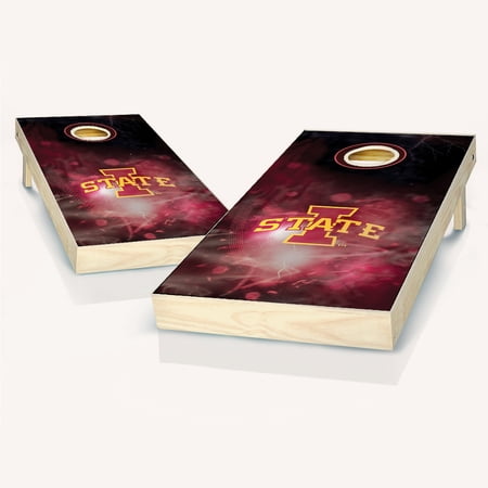 Skip's Garage Iowa Smoke Solid Wood Cornhole Board Set