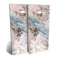 thumbnail image 1 of Skip's Garage | Brown and Blue Marble Cornhole Board Set | Includes Boards & Bags | Choose Your Size & Accessories, 1 of 7
