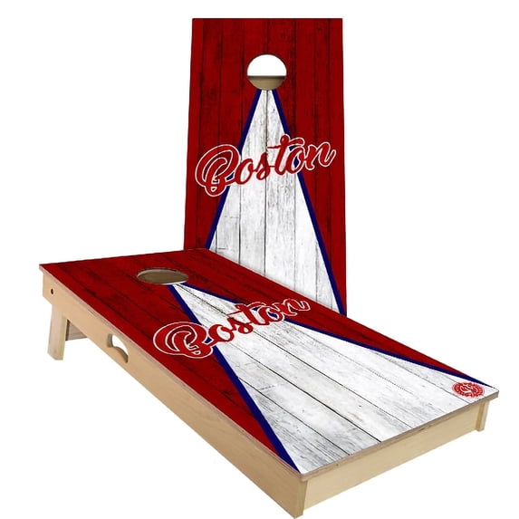 Skip's Garage | Boston Triangle Baseball Cornhole Board Set | Includes Boards & Bags | Choose Your Size & Accessories