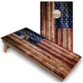 thumbnail image 1 of Skip's Garage | American Flag Rustic Cornhole Boards | Includes (2) Boards, (8) Bags & Optional Accessories, 1 of 7