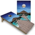 thumbnail image 1 of Skip's Garage | Tropical Paradise Cornhole Boards | Includes (2) Boards, (8) Bags & Optional Accessories, 1 of 7