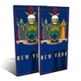 thumbnail image 1 of Skip's Garage | New York State Flag 2.0 Cornhole Board Set | Includes Boards & Bags | Choose Your Size & Accessories, 1 of 7