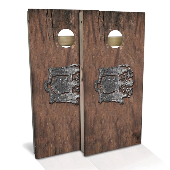 Skip's Garage | New Jersey Flag Vintage Cornhole Board Set | Includes Boards & Bags | Choose Your Size & Accessories