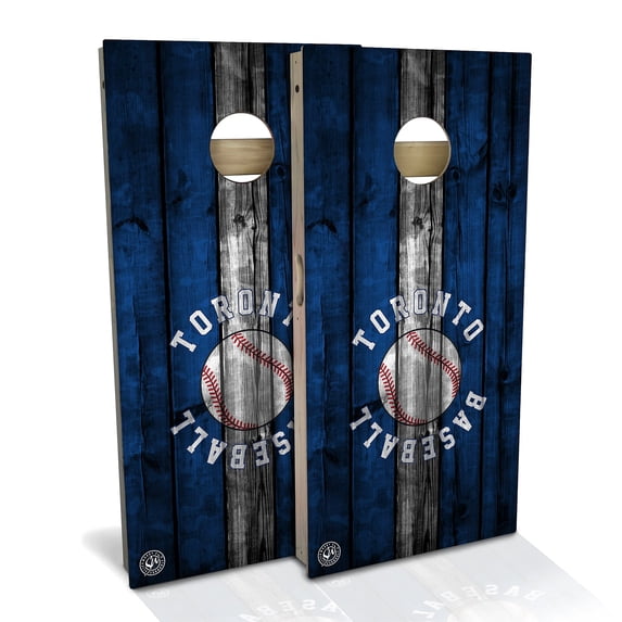 Skip's Garage | Toronto Baseball Cornhole Board Set | Includes Boards & Bags | Choose Your Size & Accessories