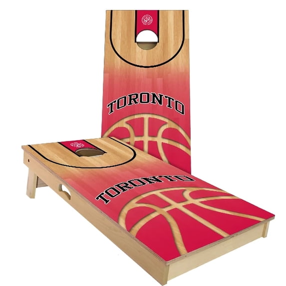 Skip's Garage | Toronto Basketball Cornhole Board Set | Includes Boards & Bags | Choose Your Size & Accessories