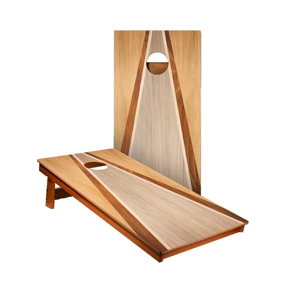 Skip's Garage | Natural Grey Triangle 2x4 Cornhole Boards