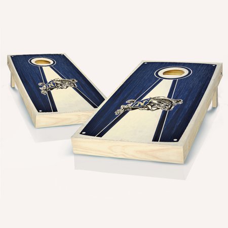 Skip's Garage Naval Academy Midshipmen Pyramid Solid Wood Cornhole Board Set
