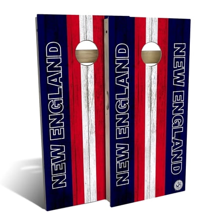 Skip's Garage New England Football Outdoor Cornhole Board Set Include Carrying Case Backyard 2x4