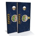 thumbnail image 1 of Skip's Garage | Kansas Flag Cornhole Board Set | Includes Boards & Bags | Choose Your Size & Accessories, 1 of 7