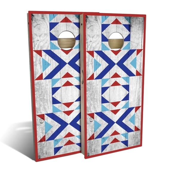 Skip's Garage | Patriotic Path Cornhole Board Set | Includes Boards & Bags | Choose Your Size & Accessories