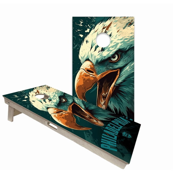 Skip's Garage | Philadelphia Backyard 2x4 Cornhole Board Set with Bags