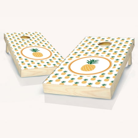 Skip's Garage Pineapple Solid Wood Cornhole Board Set