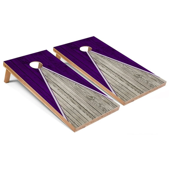 Skip's Garage | Purple Pyramid Cornhole Boards | Includes (2) Boards, (8) Bags & Optional Accessories