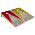 thumbnail image 1 of Skip's Garage | Red and Yellow Pyramid Cornhole Boards | Includes (2) Boards, (8) Bags & Optional Accessories, 1 of 7