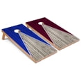 thumbnail image 1 of Skip's Garage | Royal and Maroon Pyramid Cornhole Boards | Includes (2) Boards, (8) Bags & Optional Accessories, 1 of 7