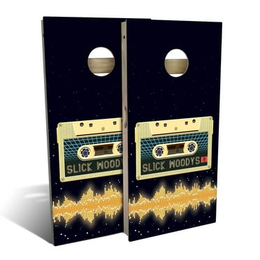 Skip's Garage Retro Mixtape Outdoor Cornhole Board Set NO Accessories Backyard 2x4