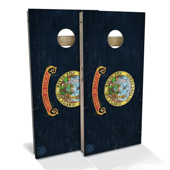 Skip's Garage | Idaho Flag Cornhole Board Set | Includes Boards & Bags | Choose Your Size & Accessories