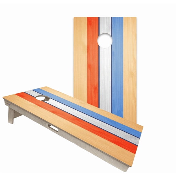Skip's Garage | Retro USA Stripes Premium 2x4 Cornhole Board Set with Bags