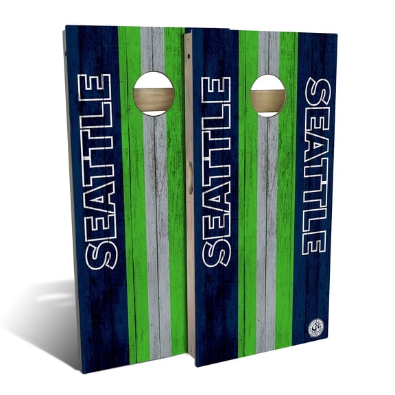 Skip's Garage | Seattle Football Cornhole Board Set | Includes Boards & Bags | Choose Your Size & Accessories