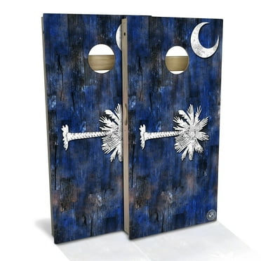 Skip's Garage South Carolina Flag Outdoor Cornhole Board Set NO Accessories Backyard 2x4
