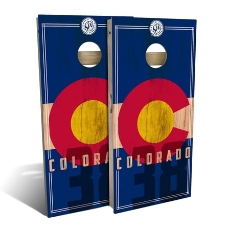 Skip's Garage | Colorado State Flag 2.0 Cornhole Board Set | Includes Boards & Bags | Choose Your Size & Accessories