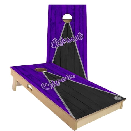 Skip's Garage | Colorado Triangle Baseball Cornhole Board Set | Includes Boards & Bags | Choose Your Size & Accessories