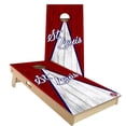 thumbnail image 1 of Skip's Garage | St. Louis Triangle Baseball Cornhole Board Set | Includes Boards & Bags | Choose Your Size & Accessories, 1 of 7