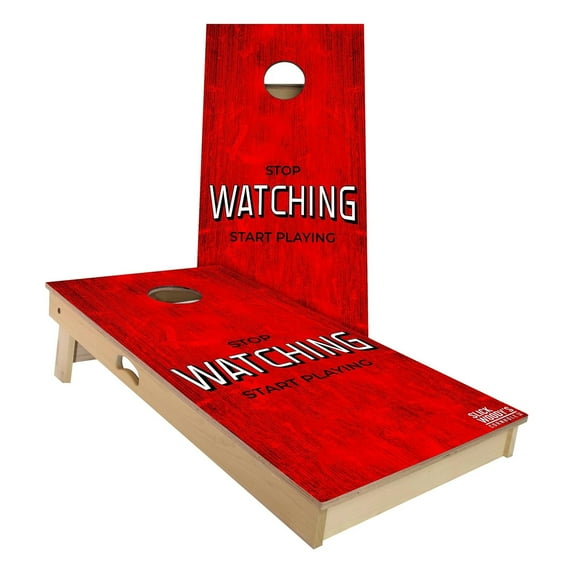 Skip's Garage Stop Watching Outdoor Cornhole Board Set NO Accessories Backyard 2x4